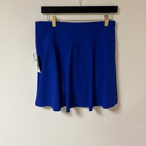 LL Bean Womens Swim Skirt Teal Blue UPF Protection Size 14 NWT